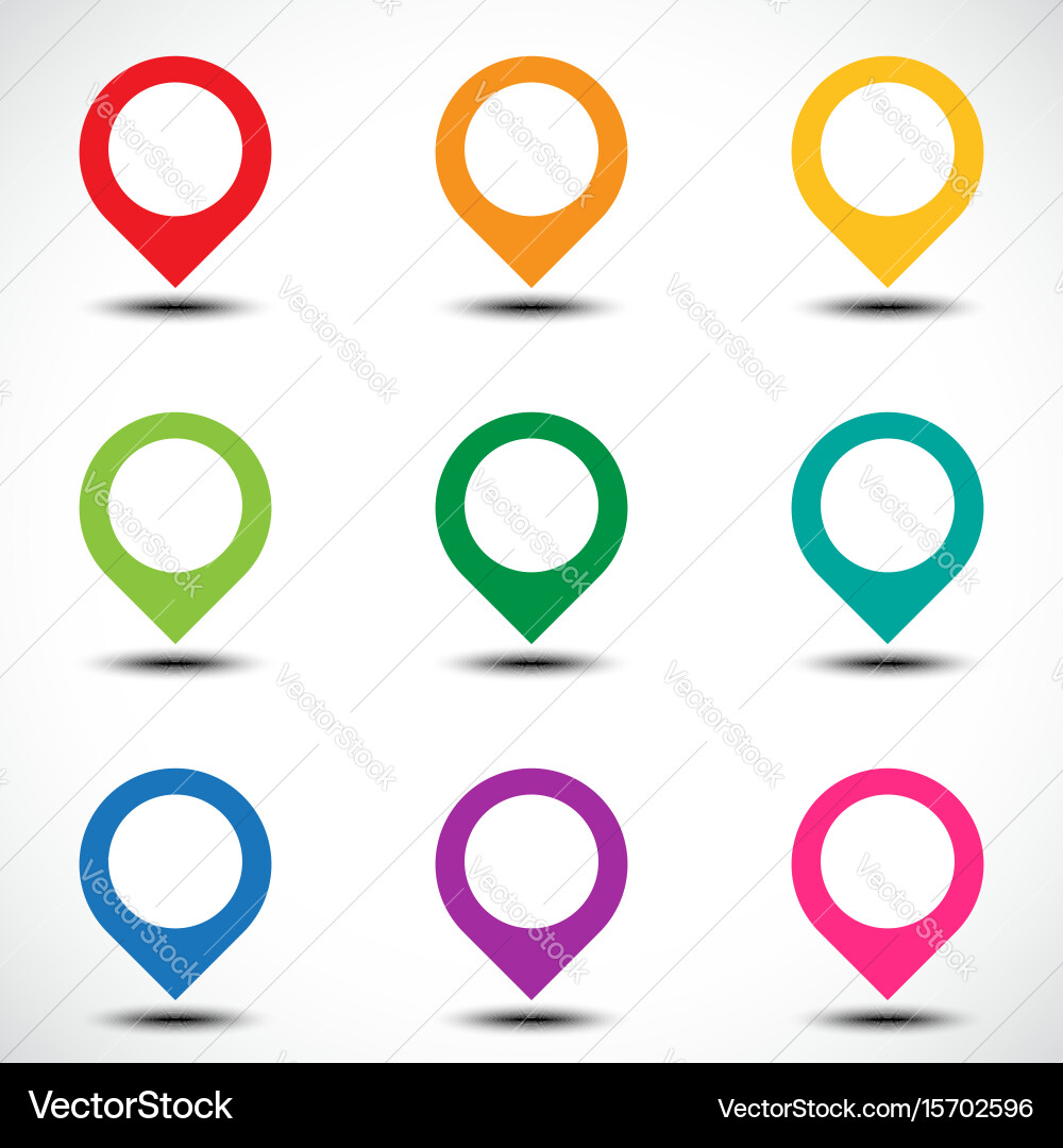 Map Pointer Set - Point Markers vektorbild