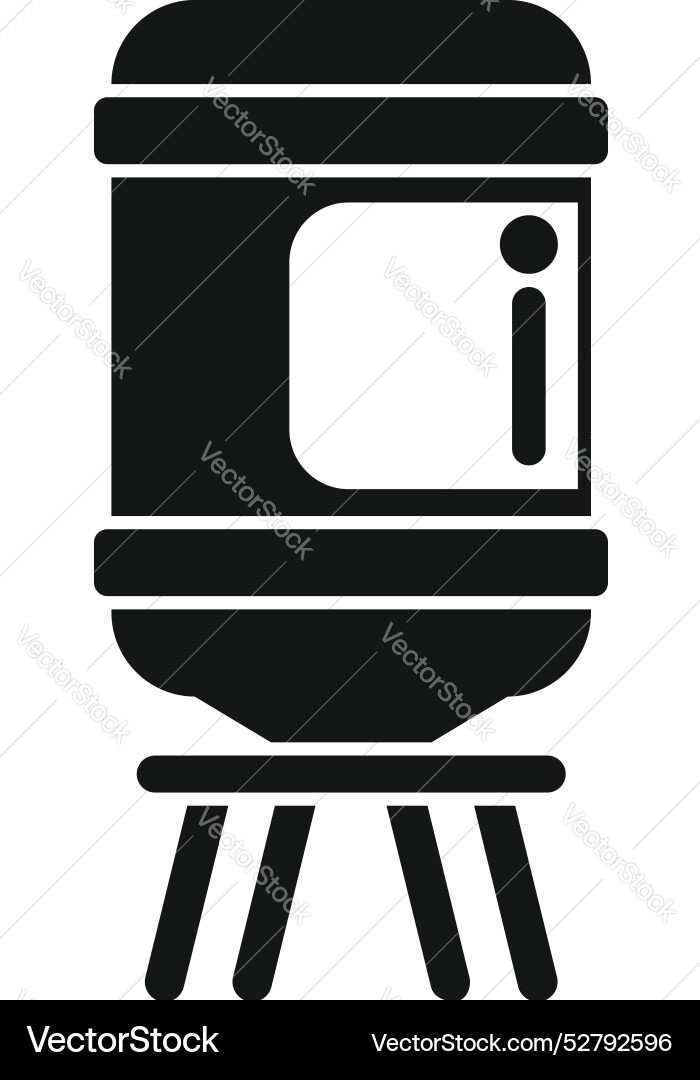 Modern automatic pet feeder with timer display Modern automatic pet feeder with timer display vector image