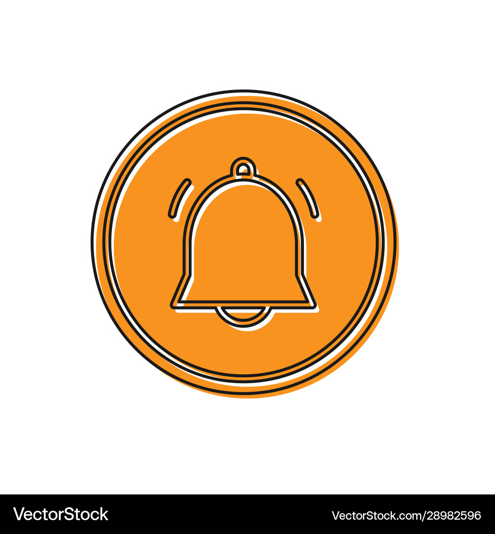 Orange circle button and chat notification icon Orange circle button and chat notification icon vector image