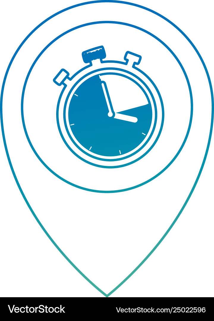 Pin pointer with chronometer vector image