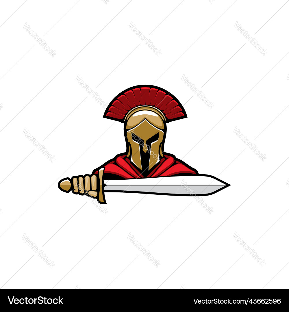 Portrait of roman soldier with mohawk sword icon Portrait of roman soldier with mohawk sword icon Vector Image