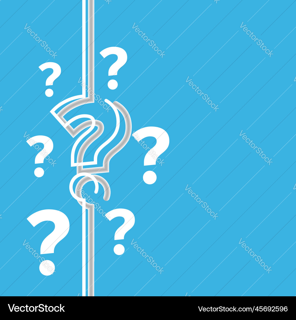 Question mark icon in flat style faq on isolated Vector Image