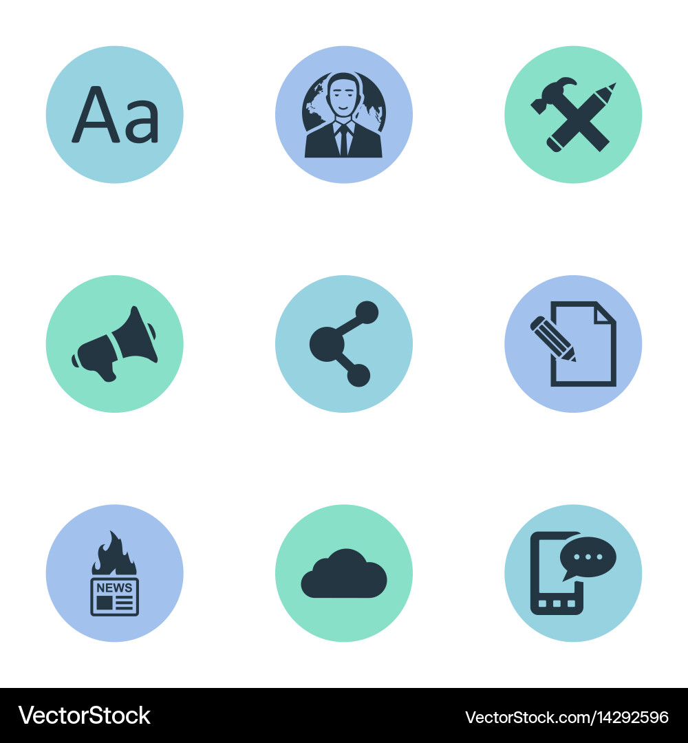 Set of simple user icons Vector Image