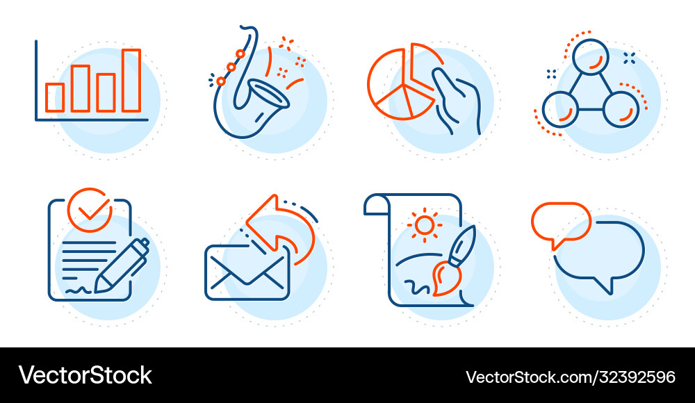 Share mail chat message and rfp icons set Share mail chat message and rfp icons set vector image