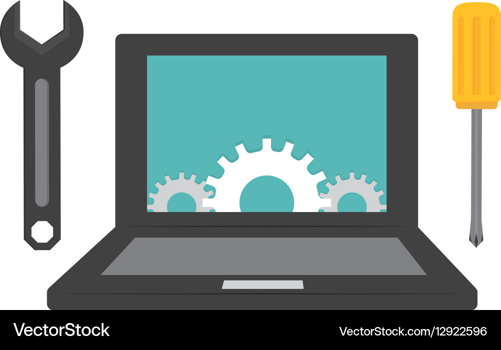 Technical service computers icon vector image