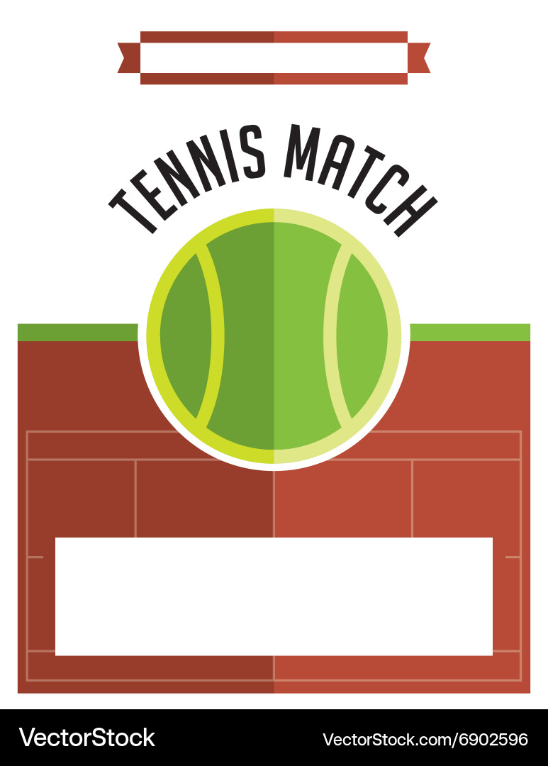Tennis Tournament Flyer Template Vector Image