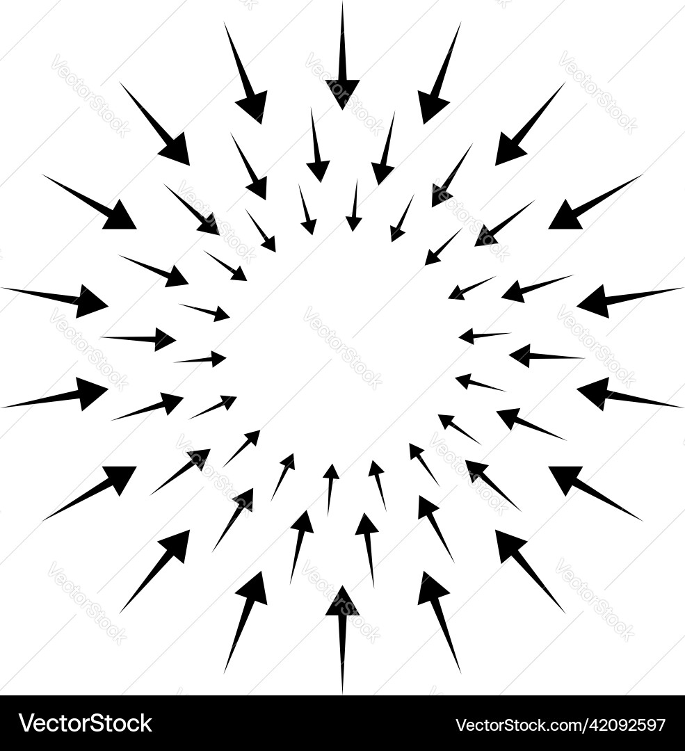 Arrows pointers inward collect intermix gather Arrows pointers inward collect intermix gather vector image