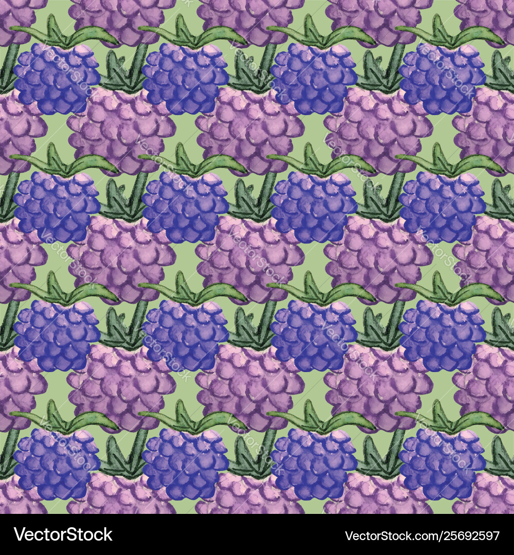 Berries seamless pattern repeat tile Vector Image