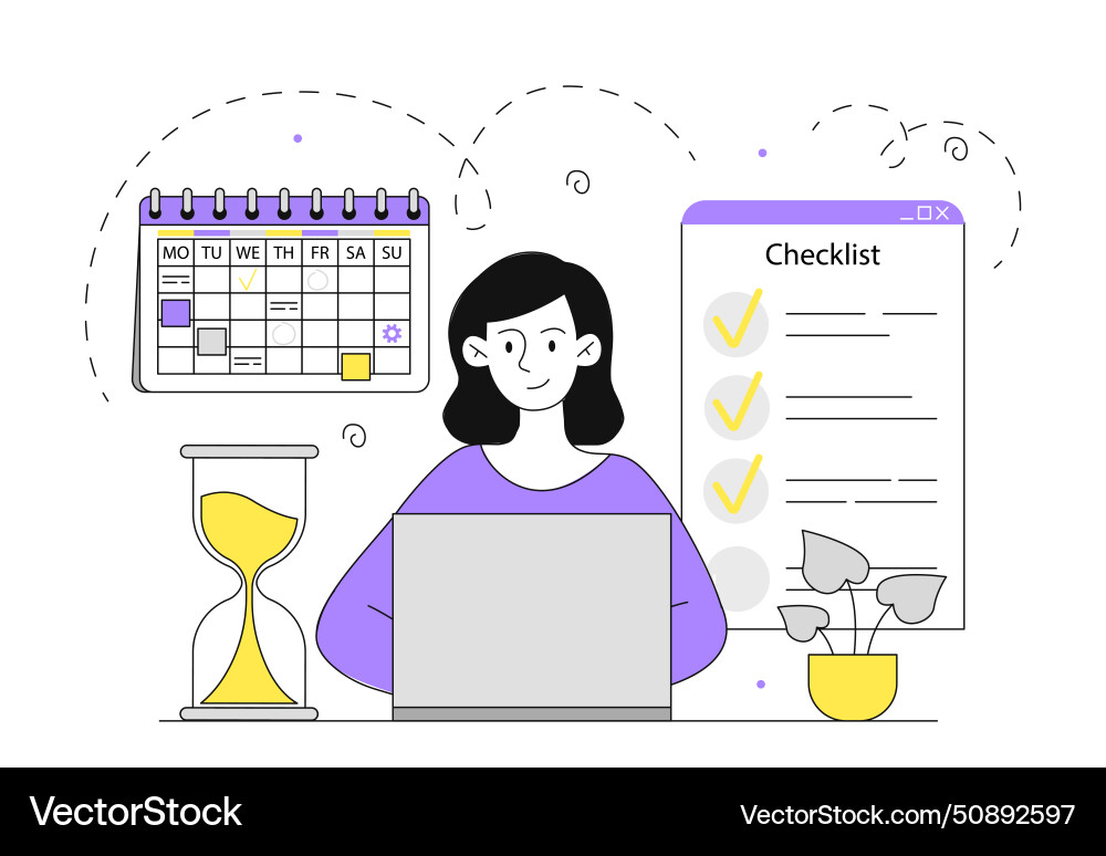Checklist making simple Checklist making simple vector image