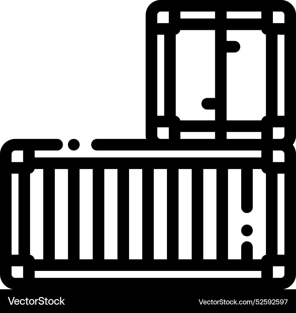 Container icon thin linear style design isolated Container icon thin linear style design isolated vector image