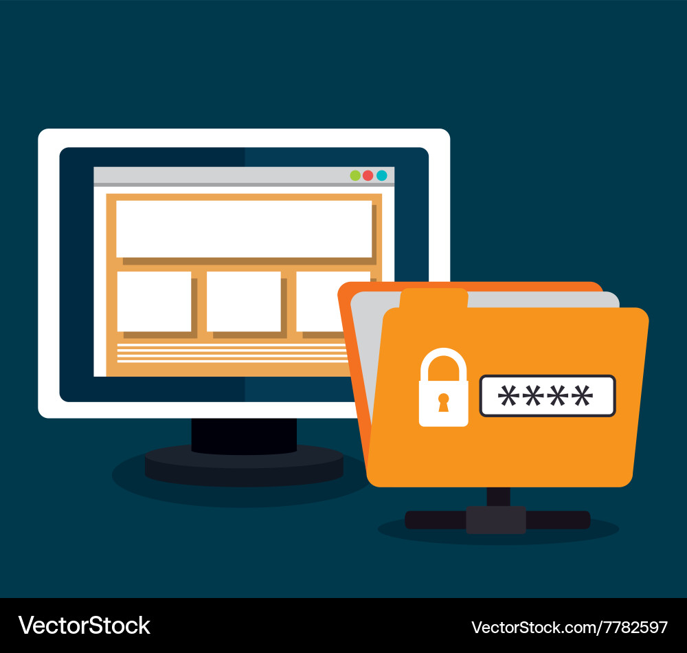 Data base design Vector Image