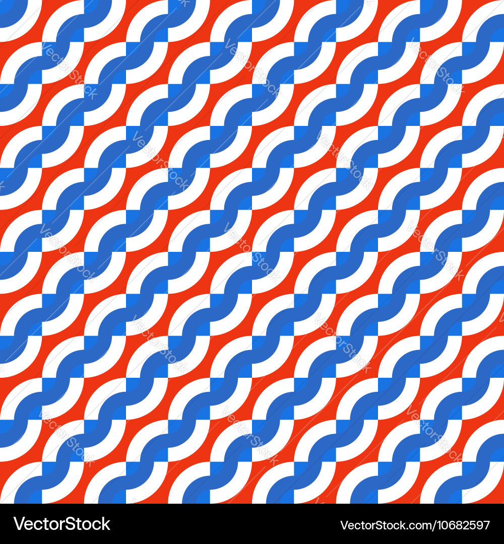 Geometric seamless pattern with diagonal waves vector image