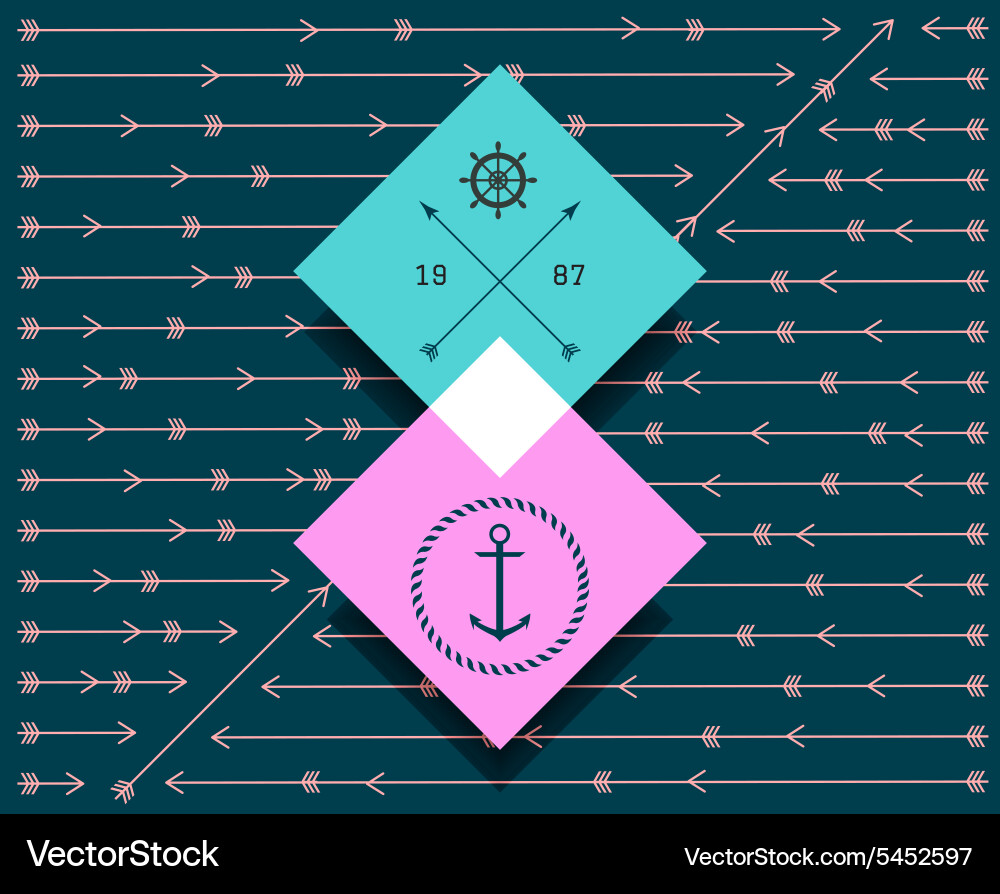 Hipster background pattern Vector Image