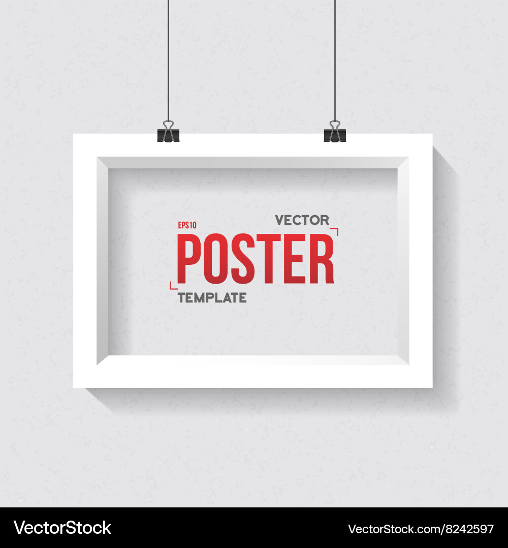 Horizontal frame mockup realistic vector image