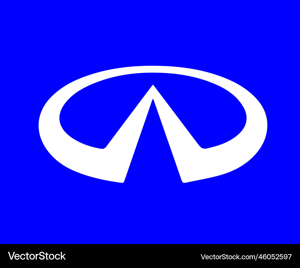 Infiniti brand logo symbol white design japan car Infiniti brand logo symbol white design japan car vector image