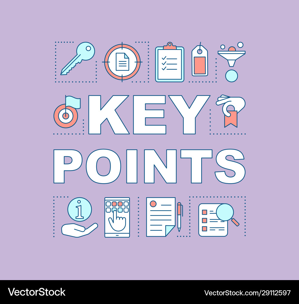 Key points features concept icon Vector Image