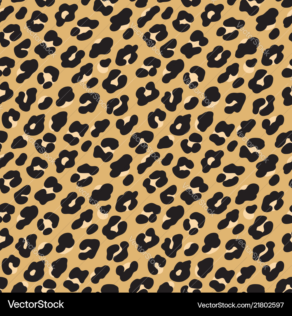 Leopard Print Seamless Pattern vector image