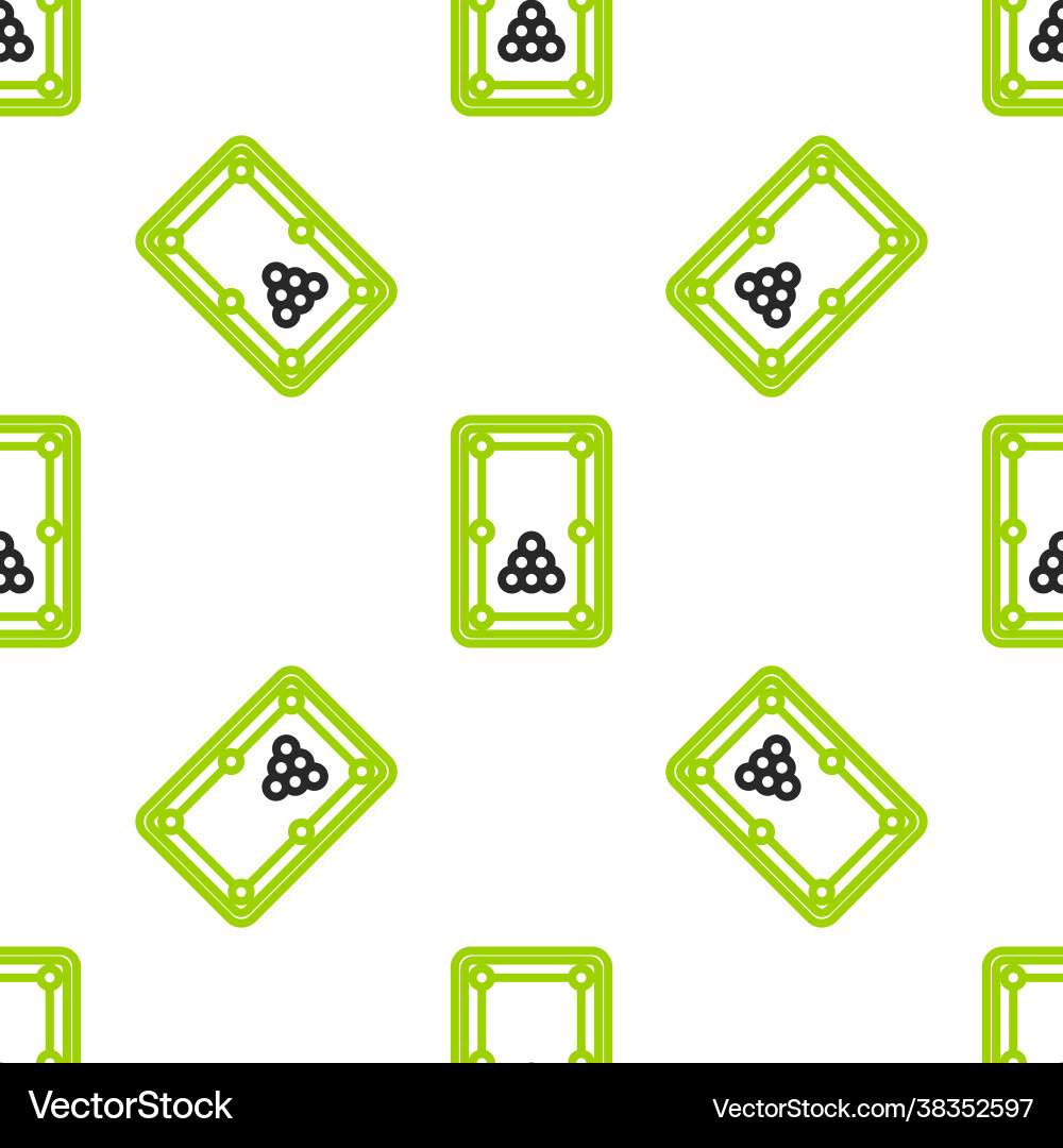 Line billiard table icon isolated seamless pattern Line billiard table icon isolated seamless pattern Vector Image