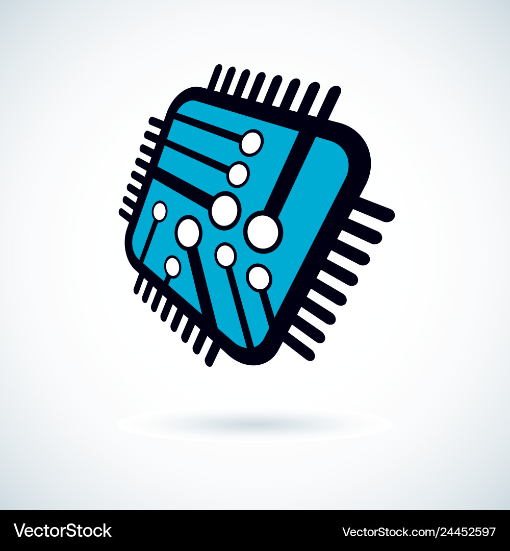 Microchip design cpu information communication Microchip design cpu information communication Vector Image
