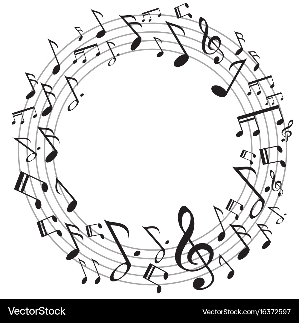 Musical Circle of Notes Vektorbild