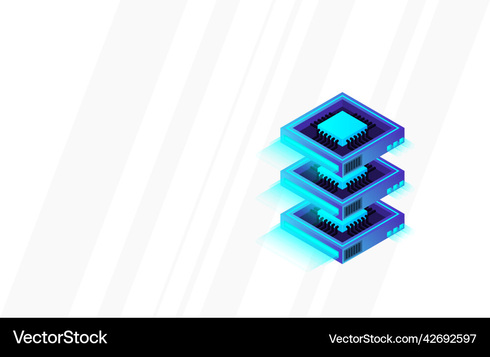Quantum Computer große Datenverarbeitung Server Quantum Computer große Datenverarbeitung Server vektorbild