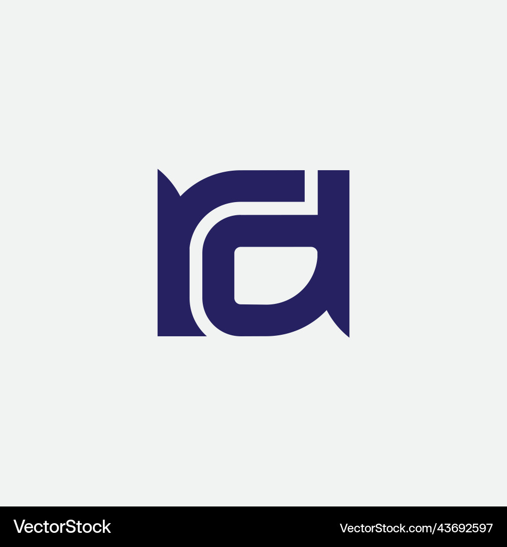 Rd - monogram or logotype r and d initials vector image