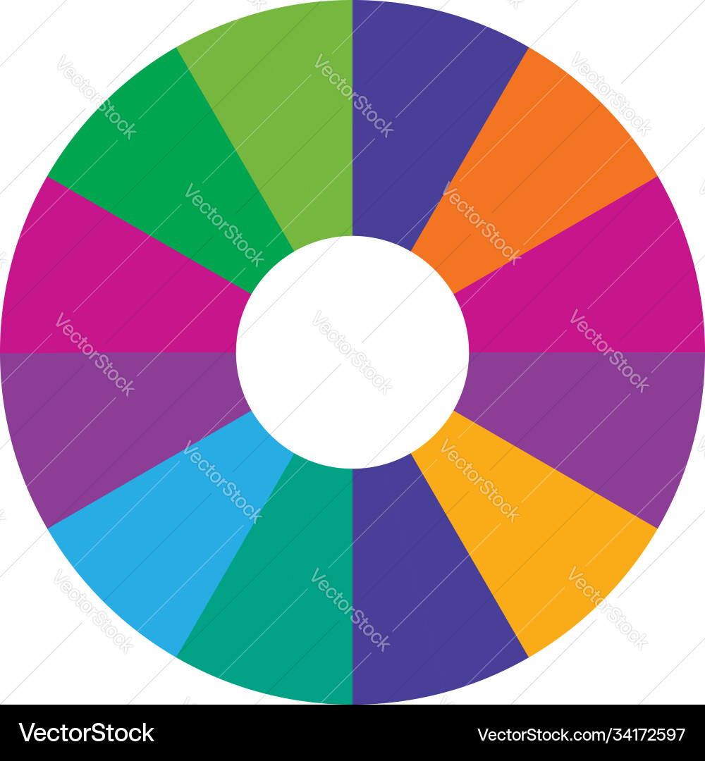 Segmented circles from 2 to 20 parts circular Segmented circles from 2 to 20 parts circular vector image