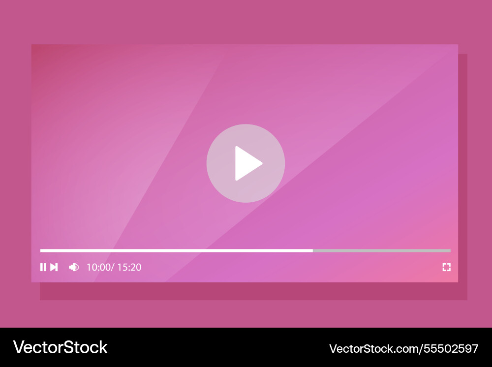 Template video player for web and mobile apps Template video player for web and mobile apps vector image