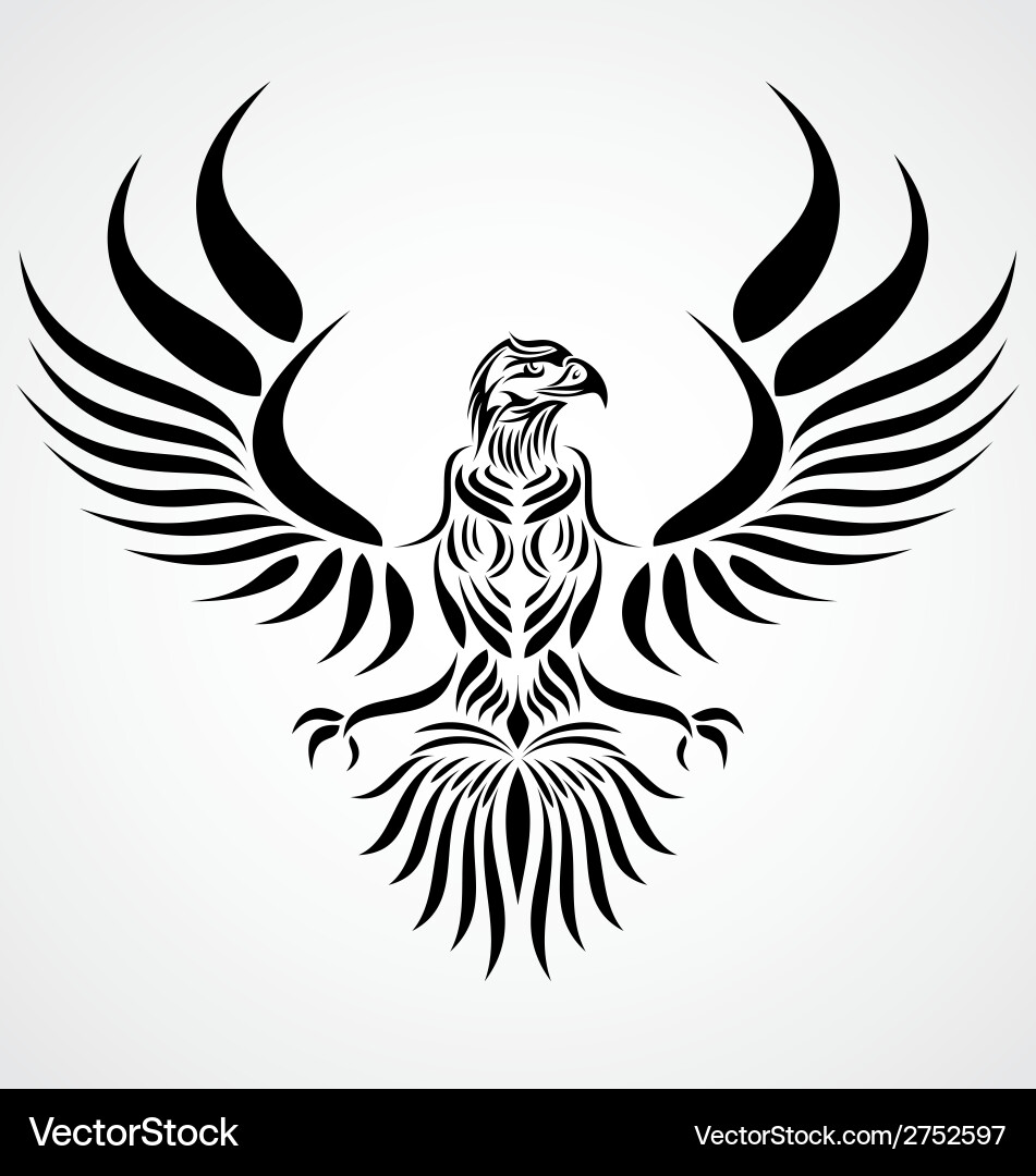 Tribal eagle bird Royalty Free Vector Image - VectorStock