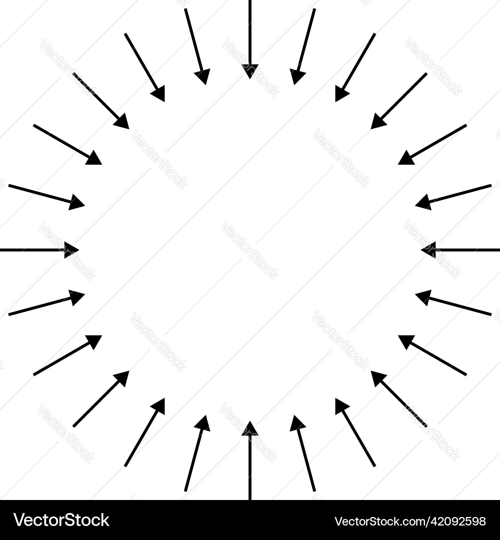 Arrows pointers inward collect intermix gather Arrows pointers inward collect intermix gather vector image