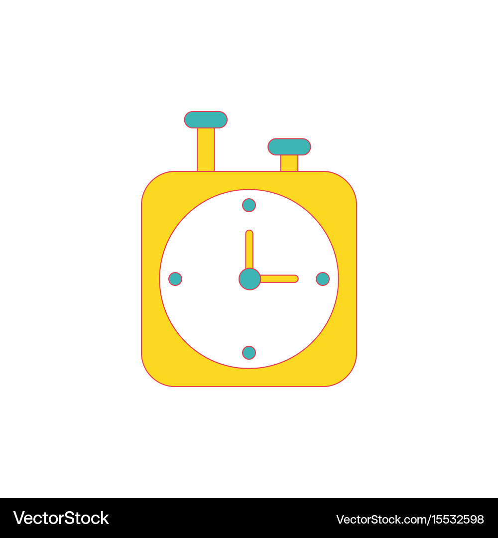 Chess clock stopwatch timer vector image
