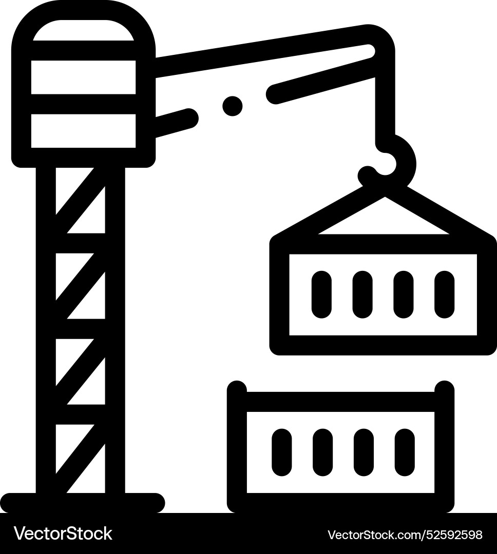 Container icon thin linear style design isolated vector image