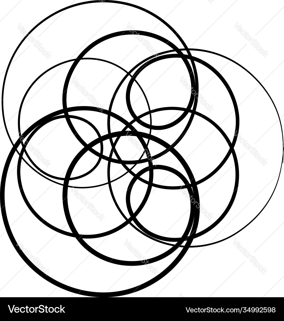 Curlicue loop shapes elements Curlicue loop shapes elements vector image