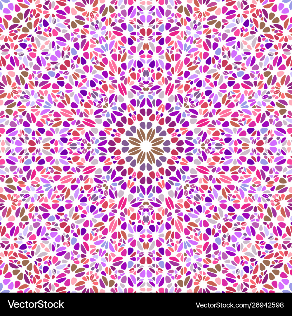 Dynamic abstract circular floral mosaic pattern vector image