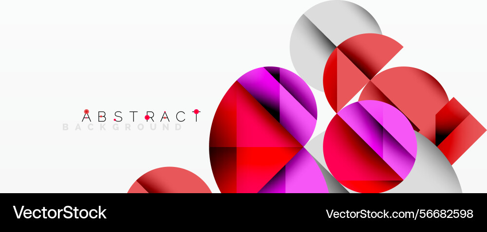 Geometric shapes overlap creating vibrant red Geometric shapes overlap creating vibrant red vector image