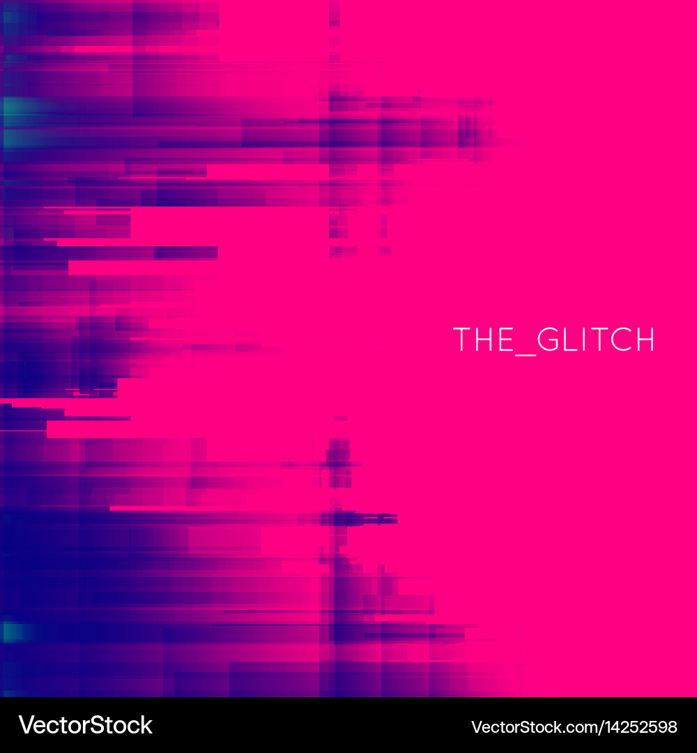 Glitch background digital image data vector image