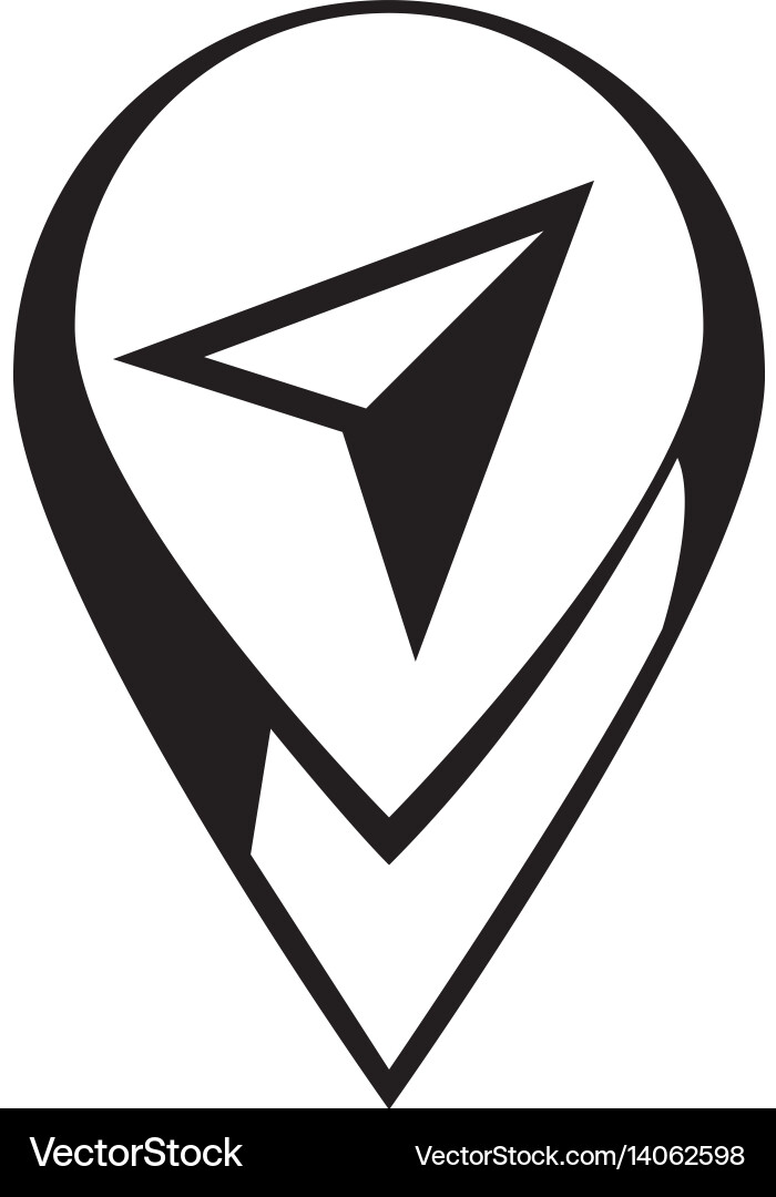 Gps map pointer Vector Image