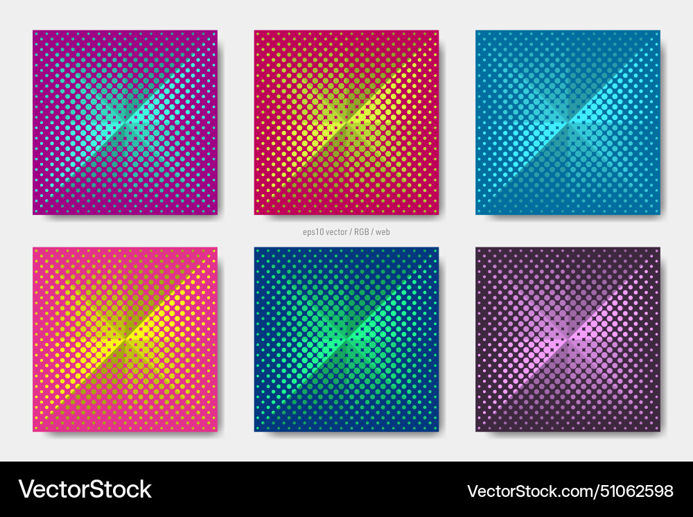 Halftone pattern square web banner template Halftone pattern square web banner template vector image