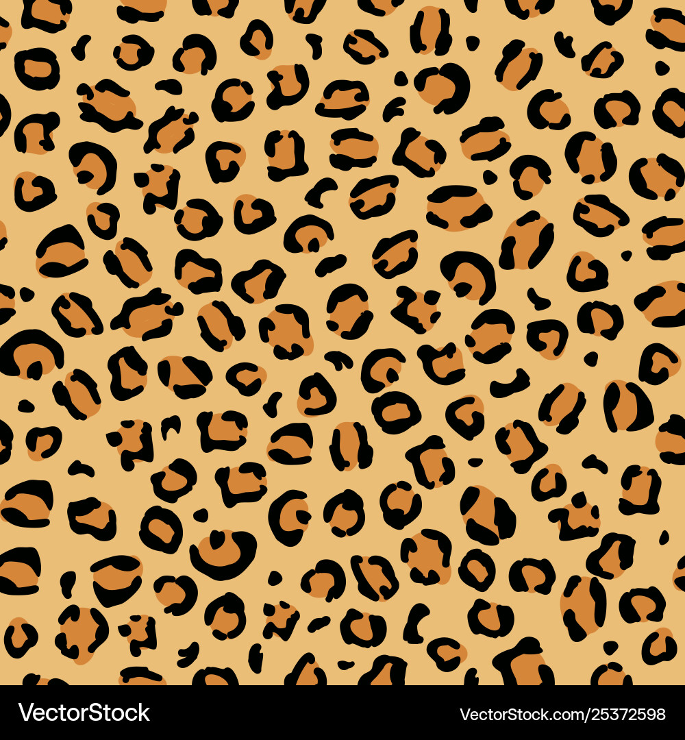 Leopard Print Seamless Pattern vector image