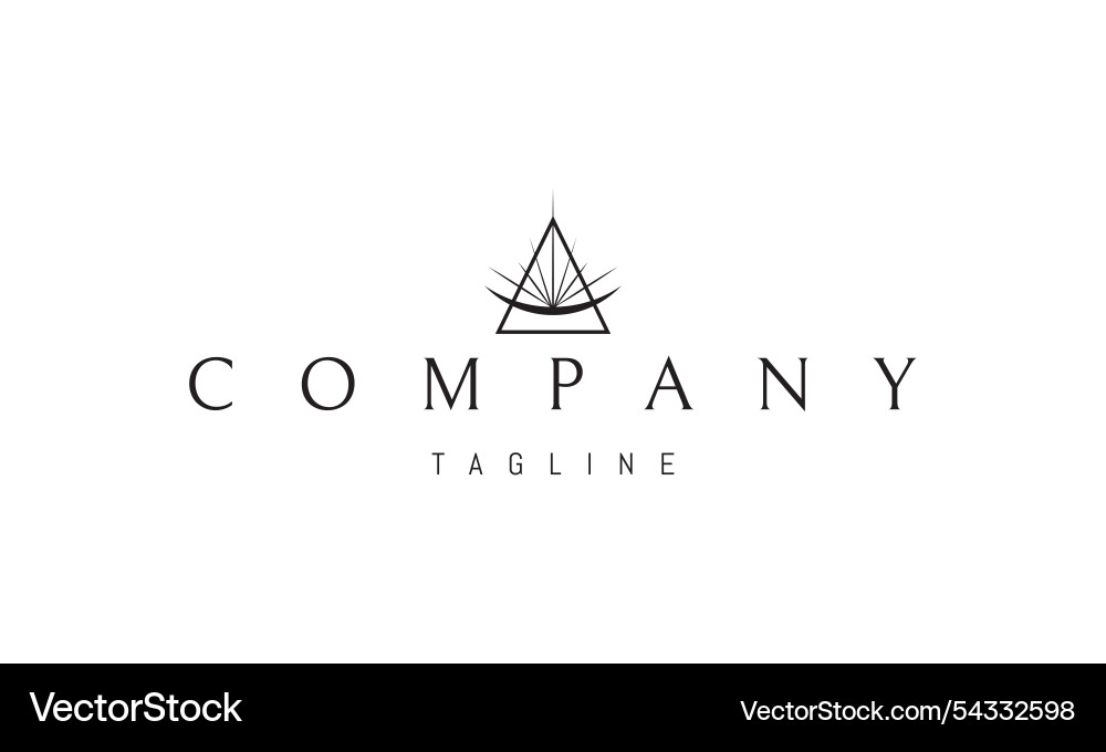 Logo with an abstract image of the moon Logo with an abstract image of the moon vector image
