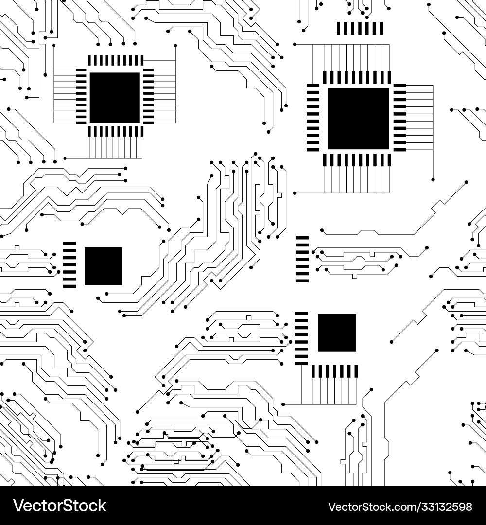 Mikrokreismuster - Abstract Tech vektorbild