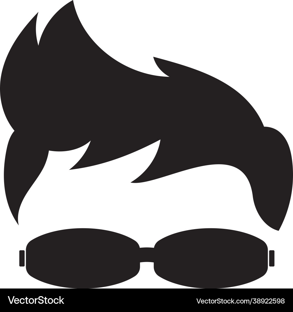 Nerd geek boy icon design template Nerd geek boy icon design template vector image