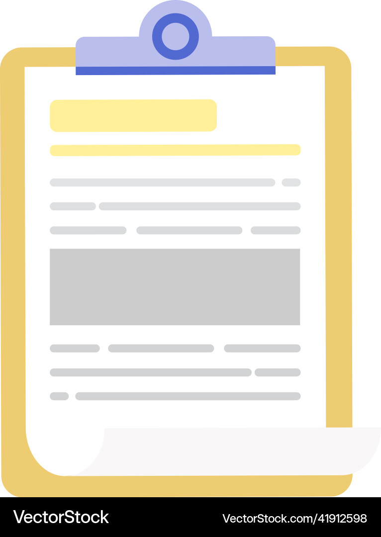 Risk data document icon report checklist vector image