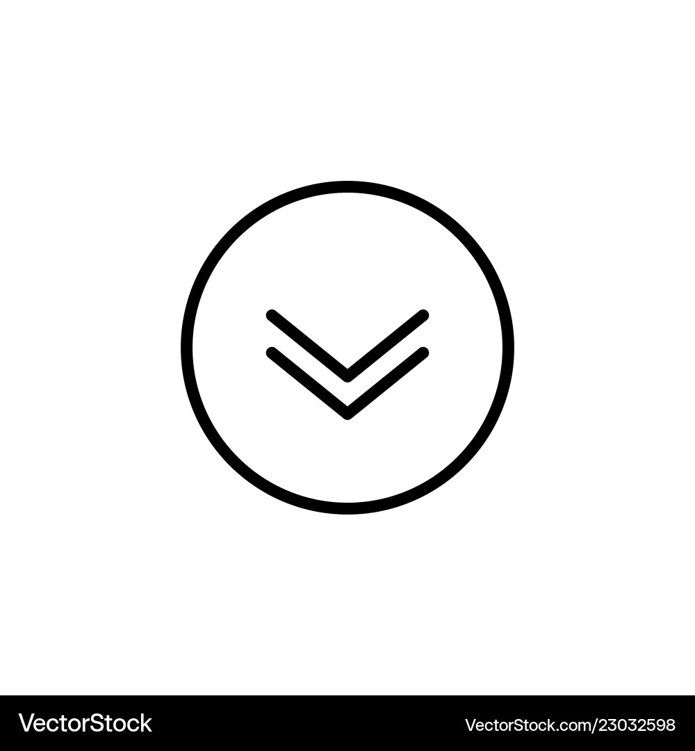 Scroll down icon scrolling symbol for web design vector image