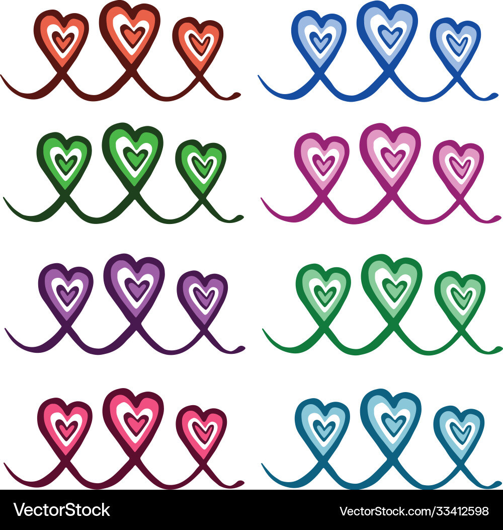 Seamless background pattern with hearts Seamless background pattern with hearts vector image