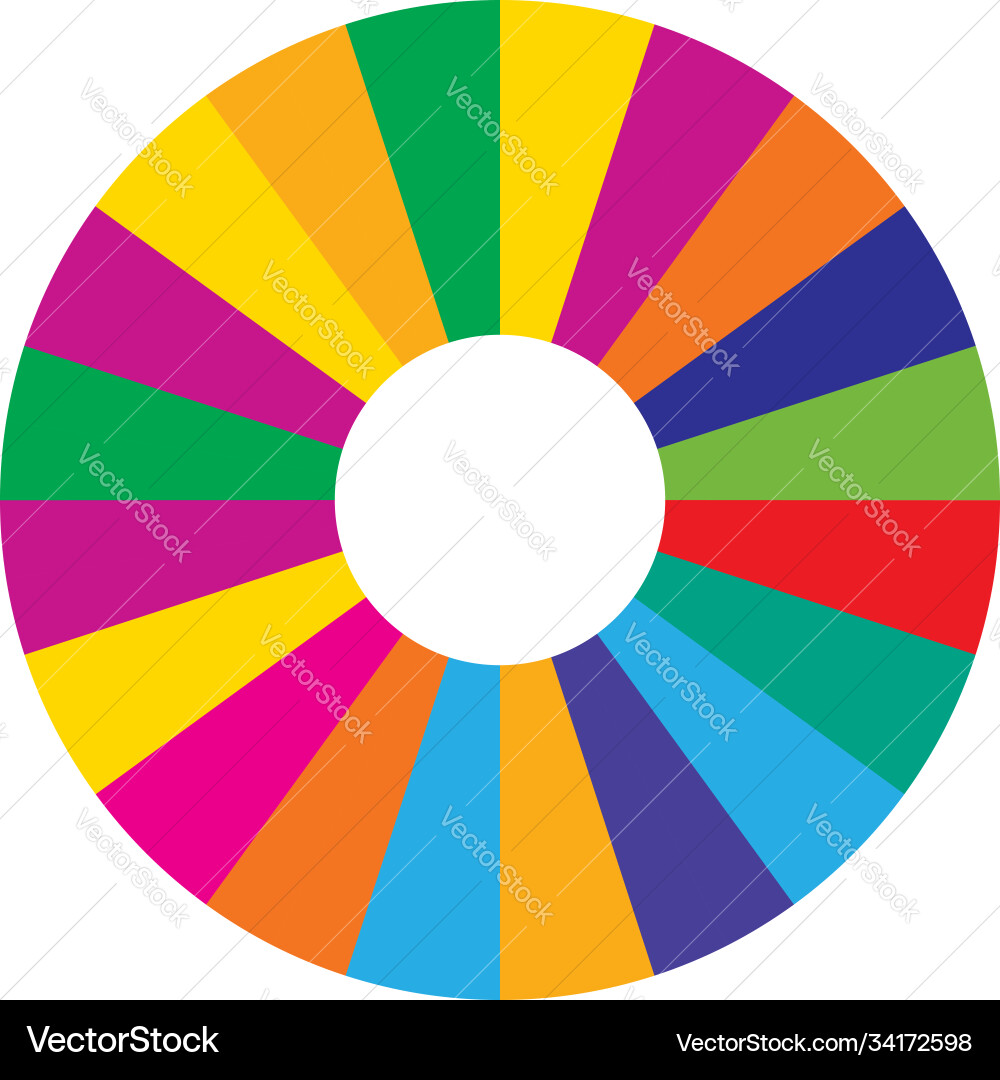 Segmented circles from 2 to 20 parts circular Segmented circles from 2 to 20 parts circular vector image