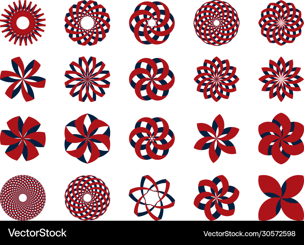Set 20 abstract icons in format Set 20 abstract icons in format vector image