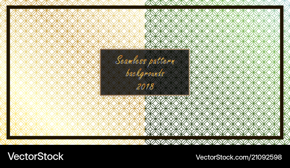 Set of seamless patterns repeating geometric Vector Image