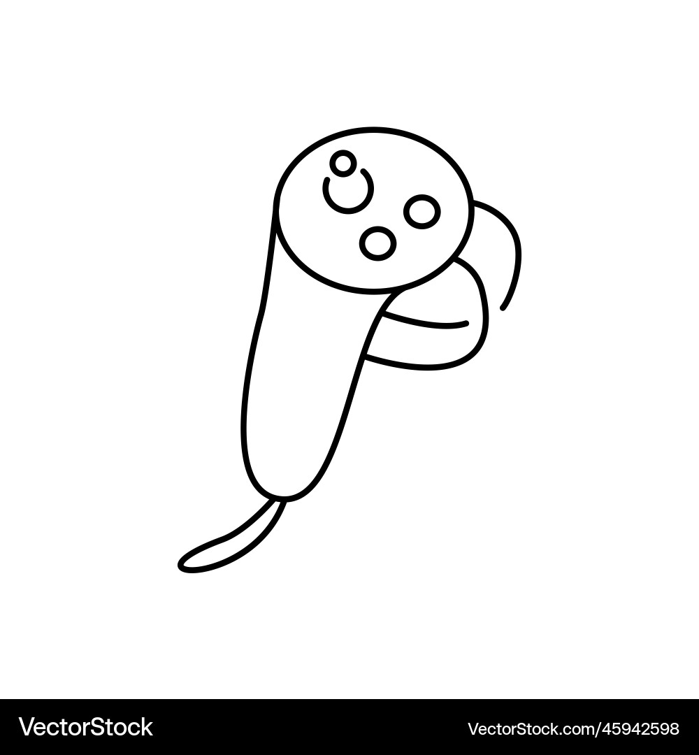 Simple line icon vr controller vector image
