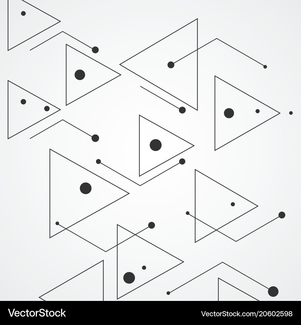 Simple pattern from triangles of lines and black vector image